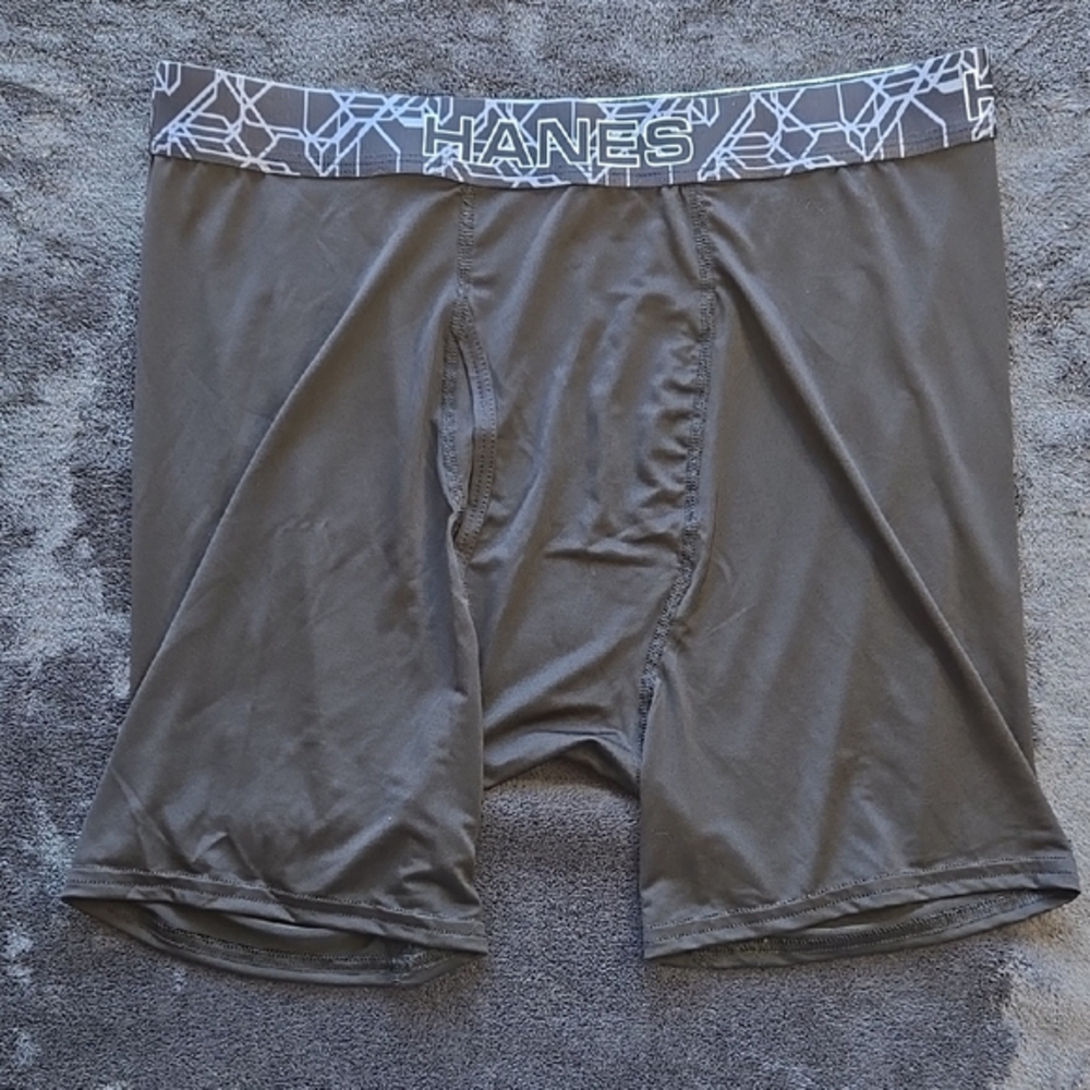 Hanes Men's Gray Boxer Briefs